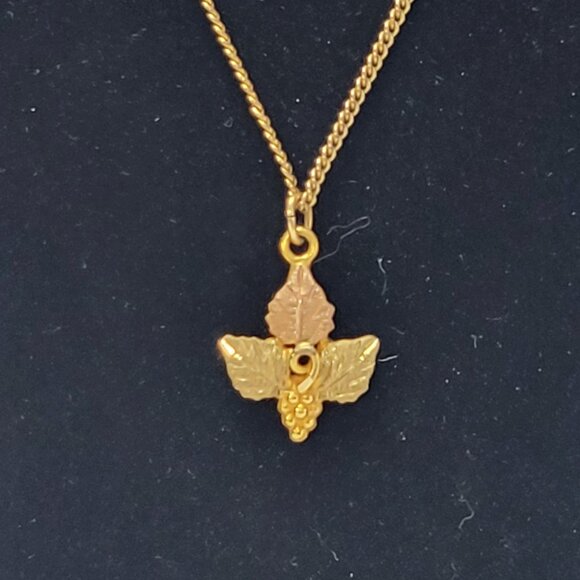 Vintage Landstrom's 10K Black Hills Gold Tri-Tone Necklace - Picture 1 of 5